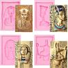 Bexal Stampo in silicone Faraone egiziano, motivo: Cleopatra | TP239 - Stampi per cioccolato Sfinx e Anubis, adatti per torte, cupcake e decorazioni di zucchero