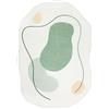 Mazovia Grande Tappeto Soggiorno 200x300cm Bianco Verde Astratto Design | Tappeto per Sala da Pranzo Camera da Letto Ufficio Antiscivolo Antiallergico Facile da Pulire Adatto Agli Animali Pelo Corto