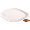 DOITOOL 1 Pc Piatto Di Pesce Al Vapore Vassoio Per Torte Topper Per Torte Piatto Da Portata Di Pesce Piatto Di Bistecca Piatti Di Pesce Teglia Ovale Sushi Torta Macedonia Bianca Ceramica