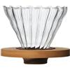 zwxqe Per Over Coffee Dripper, Clear Glass Spill Over Coffee Cono with Stand, Singola , 4,45 x 4,45 x 3,82 pollici Hand Brewed Filtro Cup for Lovers