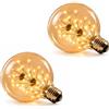 JANDEI - Lampadina LED globo G125 E27 2W 2200K 220V [Classe di efficienza energetica A+] (2 UNITÀ)