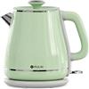 MU LIN MULIN Bollitore Vintage, Bollitore Elettrico con Base a 360°, Capacità 1.8 L,1800W,ebollizione rapida, Spegnimento Automatico, Acciaio Inossidabile