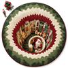 XKrmp Christmas 3D Illusion Rug, Round Santa Portal Non-Slip Floor Mat (D,39.4) | Crystal Velvet Area Carpet - Holiday Vortex Artwork - Indoor Seasonal Accent