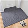 Bubmari Zerbino Ingresso Esterno E Interno Antiscivolo, Tappeto Entrata Sottile 6mm In Poliestere E Gomma TPR, Tappetino Assorbente Lavabile Per Porta Casa, Corridoio E Balcone(45 x 85 cm)