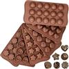 Vexaflow 6 Pezzi Stampi in Silicone per Cioccolato e Caramelle, 3D Stampi Cioccolato per Caramelle, per Caramelle Burro di Arachidi, Stampi Antiaderenti, Morbidi e Facili da Sformare