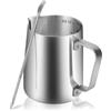 Generic Brocca schiumalatte in acciaio inox 350 ml con indicatore di misurazione | Barista Latte Art, cappuccino espresso, brocca, uso casa, caffè, marcature interne