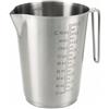 Jiuvaso Caraffa Graduata Misurino da Cucina Acciaio Inox 304, Misurino da Cucina,5L | Brocca con Beccuccio Versamento e Manico Robusto, per Laboratorio Domestico, Adatta a Pasticceria Cottura Bevande