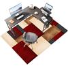 Laegnfho Tappeto per Sedia Ufficio Gaming Tappetino per Pavimenti 90 x 140 cm | poliestere Lavabile Tappetini per Sedia da Ufficio per Pavimenti Antiscivolo Protettivo Tappetino di Protezione per Pavimento