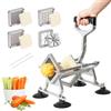Anatole Tagliapatate per Patate Fritte Professionale Manuale 4 Lame | 6mm/9mm/13mm Spicchi Lame in Acciaio Inox, 4 Ventose, per Cetrioli Cipolle Carote Mela Frutta, per Ristorante Alberghi Case