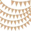 G2PLUS 15M Bandierine Di Iuta,Bandierine Triangolari Juta,48PCS Bandierine Vintage in Juta Decorazione per matrimoni, feste, compleanni, Giardino Esterno Decorazioni