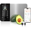 Cosori Bilancia intelligente per alimenti, app gratuita con ampio database alimentare del Regno Unito, bilancia conteggio calorie premium, display a colori trasparente, scansione AI, traccia 19
