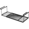 NbgrvB Organizer Cucina Sottopensile in Acciaio Carbonio(Black) | Installazione per trapano, protegge i per mobili da danni, montaggio in pochi secondi