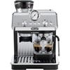 De'Longhi De?Longhi Dedica Arte La Specialista Arte - Macchina per Caff? in chicchi Manuale, Montalatte manuale, 1400W, Metal Black (EC9155.MB)