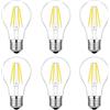 HUAMu LED E27 a risparmio energetico, lampadina a incandescenza a LED, equivalente a 4W / 40W, non dimmerabile, luce bianca 6500K, lampadina piccola Edison A60 trasparente, 400lm, AC220-240V, 6 confezioni