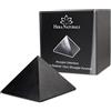 Heka Naturals Piramide di Shungite Lucida in Cristallo di Pietra Nera | 15 cm - Pietra di Shungite Decorativa da Scrivania per la casa o l'ufficio - Pietre Chakra, Cristalli di Guarigione, Meditazione