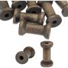 PATIKIL 10pz Bobine Vuote in Legno 1,6 x 0,9 Bobina Filo Marrone Scuro | per Cucire, Bobine Tessitura Filo Naturale, Legno Non Finito, per Artigianato Ricamo
