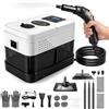 TECKZOON Pulitore a Vapore Portatile, 2500W Alta Pressione Pulitore Vapore Casa con 3 Velocità Regolabili, 19 Accessori, Riscaldamento Rapido da 15 Secondi, 1800 ml Serbatoio Dell'acqua per Finestre, Cucina