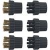 YJDOORPLAY 6 Testine per spazzola Vapore Ottone Nylon per Mop 6 Testine | 3 ottone 3 nylon, rimozione sporco ostinato, per pavimenti delicati e griglie, per facile installazione