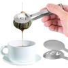 Qcwwy Spremi Bustine di Tè Rotondo in Acciaio Inossidabile, Utensili da Cucina Utensili da Cucina Pinze da Buffet, Pinze da Servizio Pinze da Cucina, Estrattore di Succo Manuale per Spremere