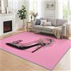 Generic Area Rugs - Tappeto per soggiorno 120 x 180 cm, rosa con retro antiscivolo, a pelo basso, non perde pelo, morbido tappeto in finto cashmere, motivo farfalle romantiche, abbigliamento con tacchi alti