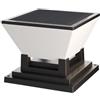 Bebykilemi Lampada a colonna a LED ad energia solare, IP65, impermeabile, con 3 temperature di colore, illuminazione da giardino in ABS, per vialetto, portico, cortile, vialetto, nero