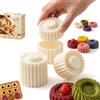 Generic Sunflower-Patterned Round Hand-Press Mooncake Mold for DIY Moon Cake (2PC) | 2 in 1 Creative Double-Ended Pastry Mold,Food-Grade Easy Release DIY Pastry Tool,Reusable & Detachable,ABS Baking Tool
