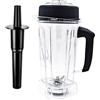 TECKZOON Contenitore da 2 L (64 oz), con spatola, ricambio compatibile per frullatori Vitamix delle serie Classic, Explorian e Professional - Sostituzione per 5200, 5000, 6300, 7500, Pro500, 750/VM0103