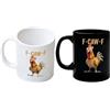 Generico F-Caw-F Caffè Tazze, 2Pc Tazze Divertente Con Pollo, F Caw F Tazzes Da Caffè In Ceramica, Tazzes Da Tè Con Gallo Decorativa Per L'ufficio Domestico O La Scrivania