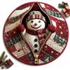 XKrmp Christmas 3D Illusion Rug, Round Santa Portal Non-Slip Floor Mat (N,78.7) | Crystal Velvet Area Carpet - Holiday Vortex Artwork - Indoor Seasonal Accent