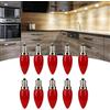 Cerlingwee Lampadina LED Mini candeliere rossa E12 Base per candelieri Standard internazionale 10Pz 1,5W AC 230V