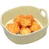 FARYODI Pirofila in ceramica da 650 ml, 18,5 x 16,5 x 6 cm, forma quadrata da forno con manico, resistente ai graffi e ai tagli, per lasagne, tiramisù, casseruole, accessori per friggitrice (crema giallo)
