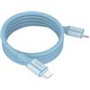 Ansmann Cavo USB-C Magnetico 120cm, Compatto, Rivestimento Silicone azzurro | Cavo magnetico USB-C, 60W Power Delivery, Compatto e pratico, Rivestimento silicone, Per viaggi e quotidiano