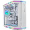 NOX XTREME PRODUCTS Hummer Anvil - Case PC ATX|M-ATX|ITX, Vetro Temprato Anteriore e Laterale Curvo, 5 Ventole ARGB PWM Incluse (Spazio per 8), Strisce LED, USB Tipo-C, Bianco