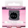 Brushworks Wonder Bobble Large Ealstico per Capelli a Spirale, Nero, Pacco da 5