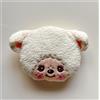 Sekiguchi Monchhichi Coin Bag Cham White Zipper & Strap Character Pouch Japan