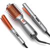 StyleFi Set Capelli 3 in 1, Spazzola Conica e Piastra, Arancione | 3 dispositivi separati, spazzola ad aria ferro arricciacapelli 25mm mini piastra, 100-240v viaggio, arancione argento