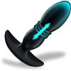 Future of your pleasure Sensual Fops Plug Anale con Funzione di Spinta e Vibrazione - Stimolatore Prostatico 14,3 cm in Silicone 7 Modalità di Massaggio Potente Ricaricabile USB Giocattolo Anale Impermeabile Nero A136