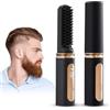 eirlysskin Spazzola Barba Spazzola Lisciante Piastra Barba: Senza Fili 30s Uomo USB-C | Per barba e capelli, 4 temperature, 60 milioni di ioni, denti 3D, USB-C, 40 min autonomia, spegnimento auto 15 min, viaggio
