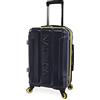 Nautica Maker Hardside Spinner Bagagli, blu navy/giallo., Carry-On 21-Inch, Maker Hardside Spinner Bagagli