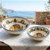 Ceramiche di Caltagirone Sofia Insalatiera in Ceramica di Caltagirone Ø 25/35 cm - Decoro Pesci - 25 cm / Decoro Pesci