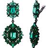 EVER FAITH Orecchini Clip-on Orecchini Art Deco Vintage Stile Gatsby Lampadario pendente orecchini per donne Ragazze