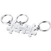 Vnox Set Puzzle Personalizzabile con Incisione per Amicizia e Famiglia | Set puzzle personalizzabile con nome, iniziali o breve frase, disponibile come collana o portachiavi per più persone