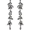 EVER FAITH Orecchini a lampadario in cristallo con strass per donna, bigiotteria Art Deco Marquise Sposa lunga per ballo
