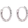 SINGULARU - Orecchini Cerchio Twist. Argento Sterling con Finitura Placcata Oro 18Kt o Rodio. Chiusura Congo. Gioielli per Donna