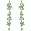 EVER FAITH Orecchini a lampadario in cristallo con strass per donna, bigiotteria Art Deco Marquise Sposa lunga per ballo