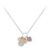 Disney Collana con ciondolo a forma di cuore con Minnie rosa scintillante