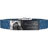 Vnox Bracciale Uomo Personalizzato con Foto e Testo in Silicone | Bracciale Uomo In Silicone Personalizzabile Con Foto E Testo, Targhetta In Acciaio Inox E Design Regolabile