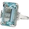 XRCXBLSC Anello in argento Sterling 925 con zaffiro lucido quadrato blu anello con zirconia cubica diamante topazio anello eternity anello alla moda topazio blu anello pietra preziosa naturale anello