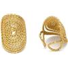 Vestopazzo Bigiotteria Collezione Donna, Anello Scudo, Taglia UnicaChiusura Regolabile, Ottone Dorato non Trattato Lucidato a Mano, Nickel tested, DD15151