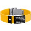 VNOX Braccialetti di allerta medica per uomini e donne, braccialetti sportivi personalizzati con fascia in corda regolabile, braccialetti identificativi medici
